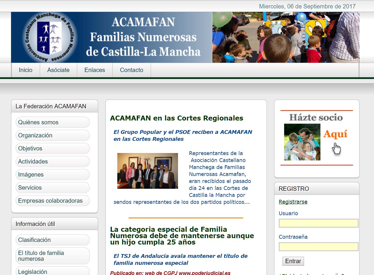 ACAMAFAN, Asociación Castellano Manchega de Familias Numerosas